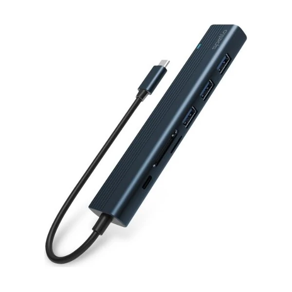 Spello USB-C Hub Slim 7v1, 100W USB-C PD, 3× USB-A, HDMI, slot na SD/TF kartu tmavomodrý - USB huby - Hlavný obrázok
