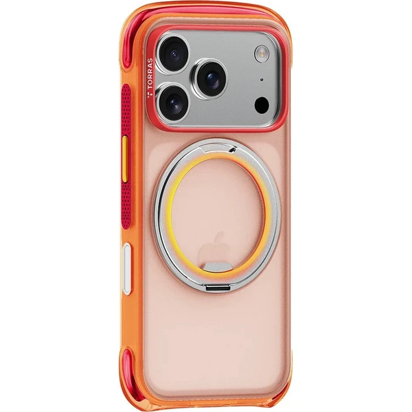 Torras Ostand O3 Air Core MagSafe kryt iPhone 18 Pro Max oranžový - Puzdra - Hlavný obrázok