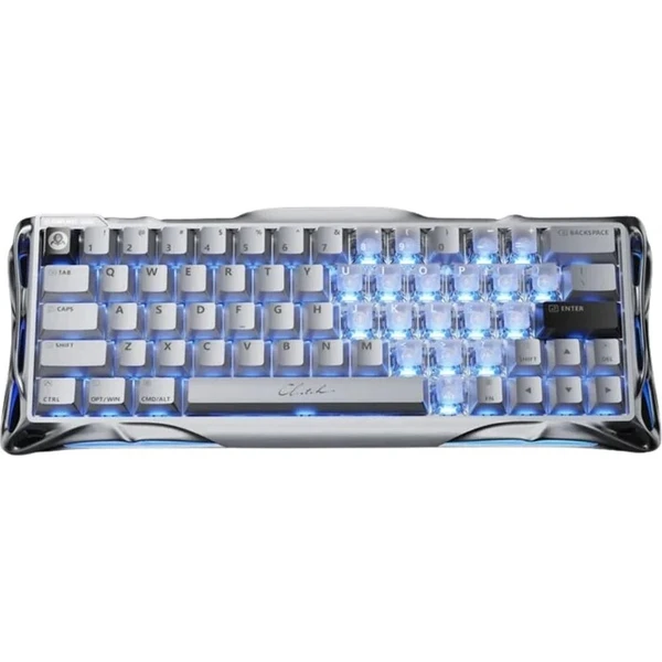 GravaStar Mercury V60 Pro Chrome Silver herná klávesnica - Klávesnice - Hlavný obrázok