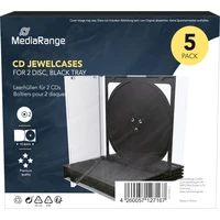 MediaRange 2 CD 10,4mm 5 ks čierny - Obaly na disky