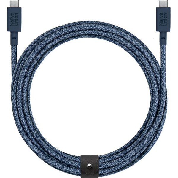 Native Union Belt Cable XL USB-C/USB-C kábel 3m, 100W modrý - Káble a redukcie - Hlavný obrázok