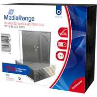 MediaRange 1 CD 5,2mm 10 ks priehľadný - Obaly na disky
