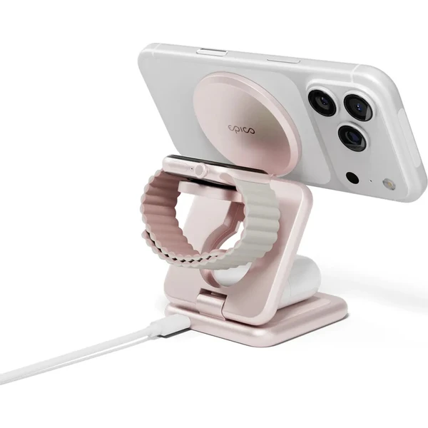 Epico UltraBase Qi2 MagSafe 25W 3v1 Fold kovový Mag+ bezdrátový nabíjecí stojánek růžový - Nabíjačky - Obrázok d_08876436ce2a4fbf9dea64b0b1d036ff
