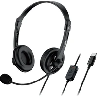 Genius HS-230U USB-C drôtové náhlavné slúchadlá čierne - Slúchadlá
