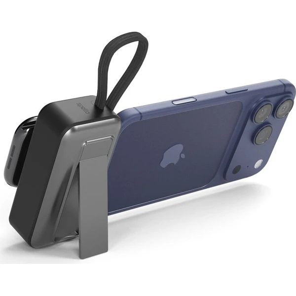 Spello ForcePack Mini 2in1 5000mAh powerbanka so stojančekom a káblom čierna/sivá - Powerbanky - Obrázok d_0cd1f396cd0e434c9a15cc9b08e969c2