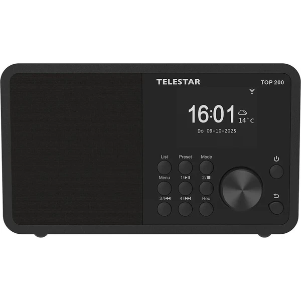 Telestar TOP 200 internetové/DAB+/FM/Wi-Fi/USB/BT rádio čierne - Rádiomagnetofóny - Hlavný obrázok