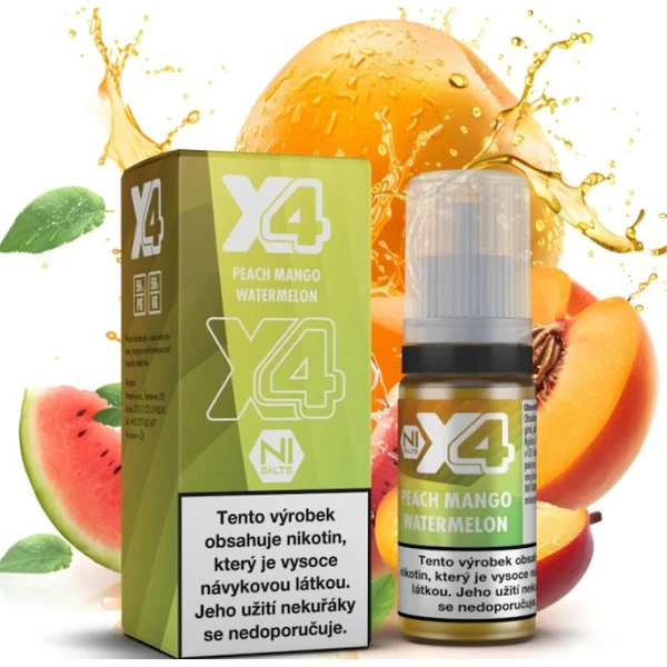 Liquid X4 Bar Juice Broskyňa, mango a melón 10ml (20mg) - E-liquidy - Hlavný obrázok
