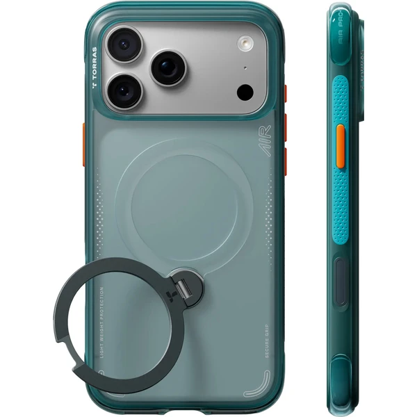 Torras Ostand Q3 Air MagSafe kryt iPhone 18 Pro Max zelený - Puzdra - Hlavný obrázok