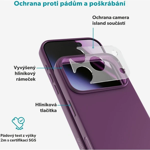 Epico Silicone Pro Mag+ MagSafe/Qi2 silikonový kryt iPhone 17 Pro/18 Pro fialový - Puzdra - Obrázok d_10151e35a8c04ec7adfae130a6e416dc