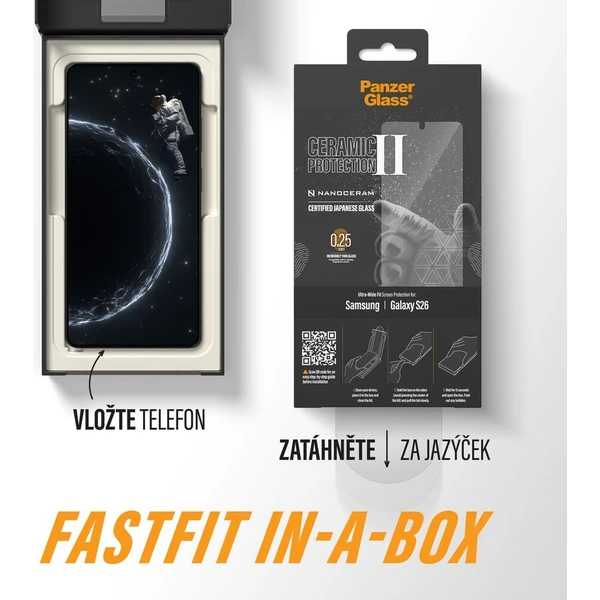 PanzerGlass® Ceramic II sklo s bezprašným inštalačným boxom Samsung Galaxy S26 - Ochranné fólie a sklo - Obrázok d_102231126e9a4082892ddf45b274678e