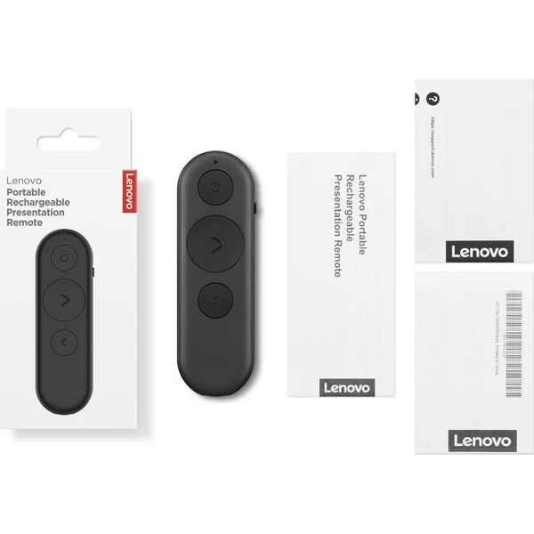 Lenovo Prenosný Nabíjateľný Prezentér Diaľkový ovládač čierny - Ovládače - Obrázok d_11b83e3c703644afb7df276885917b68