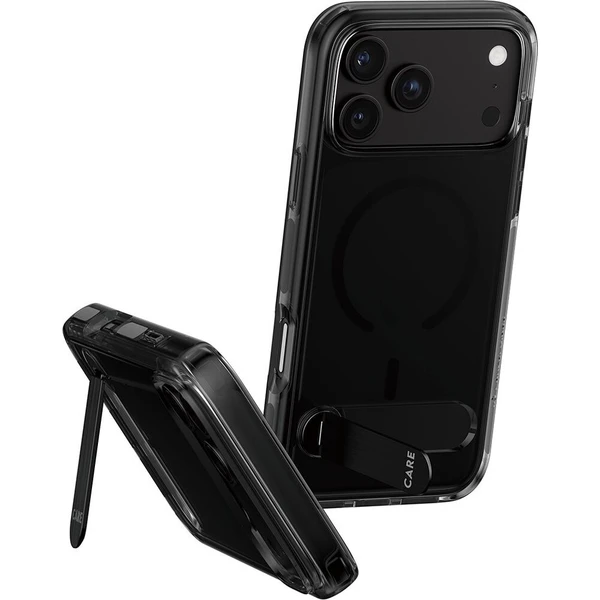 PanzerGlass CARE KickStand MagSafe kryt Apple iPhone 18 Pro Max/17 Pro Max Smokey kouřový/černý - Puzdra - Obrázok d_1445dfc5e8e743d9a5a185dc7c267f0e