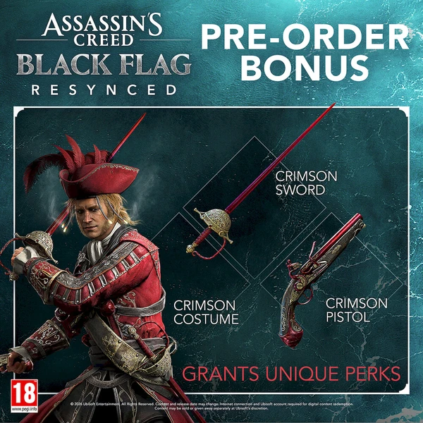 Dar k hre Assassin's Creed Black Flag Resynced (PS5) - DLC - Nefyzické Darčeky - Hlavný obrázok