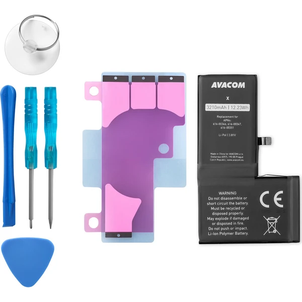 Avacom batéria pre Apple iPhone X - vysokokapacitná, Li-Ion 3,82V 3210mAh - Batérie - Hlavný obrázok