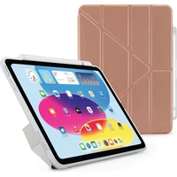 Puzdro na ceruzku Pipetto Origami No3 iPad 11" (2025)/10.9" (2022) ružovo zlaté - Puzdra