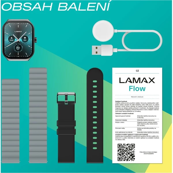 LAMAX Flow AMOLED inteligentné hodinky čierne - Inteligentné hodinky - Obrázok d_1590f71f9e1446c795ab929edcba815e
