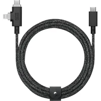 Native Union Belt Cable Duo Pro USB-C/USB-C/Lightning kábel 2,4 m, 240W cosmos - Káble a redukcie