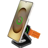Cubenest SQS312 Pro Qi2.2 3v1 magnetická nabíjačka pre Samsung sivá - Nabíjačky