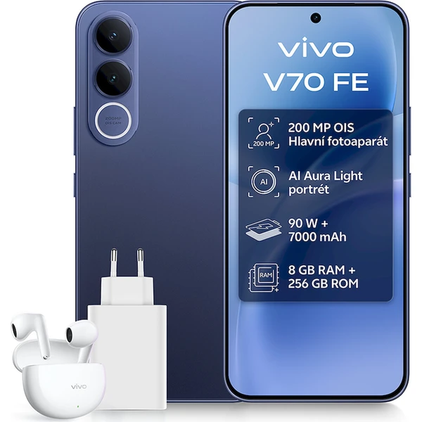 Vivo V70 FE 8/512GB modrý + sada príslušenstva - Mobilné telefóny - Hlavný obrázok