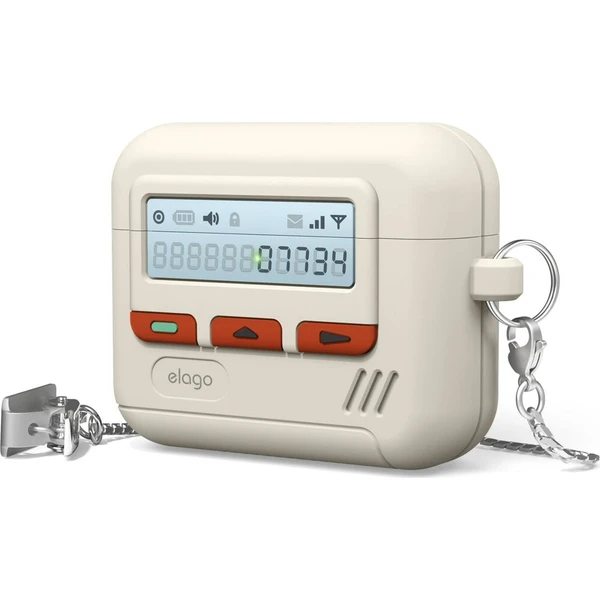 ELAGO Pager púzdro Airpods 4 béžové - Puzdra - Hlavný obrázok