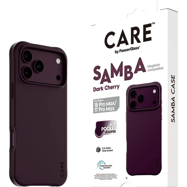 PanzerGlass CARE Samba MagSafe kryt Apple iPhone 18 Pro Max/17 Pro Max Dark Cherry fialový - Puzdra - Hlavný obrázok