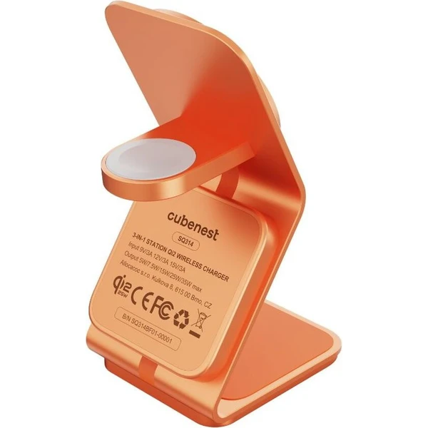 Cubenest SQ314 Qi2.2 (MagSafe) 3v1 nabíjačka (35W) oranžová - Nabíjačky - Obrázok d_1988ac391545441ba3d7f943e18cf256