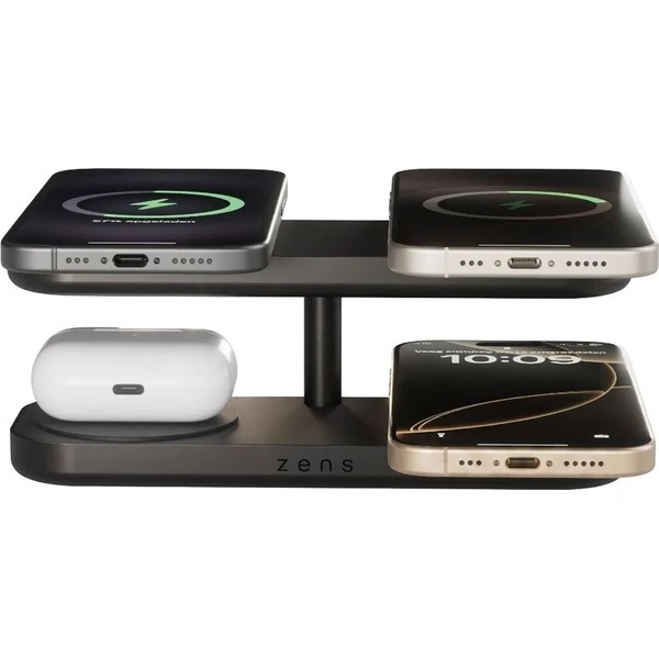 ZENS Quattro Charger Pro 4 MagSafe/Qi2 nabíjacia stanica (4x 15W) čierna - Nabíjačky - Hlavný obrázok