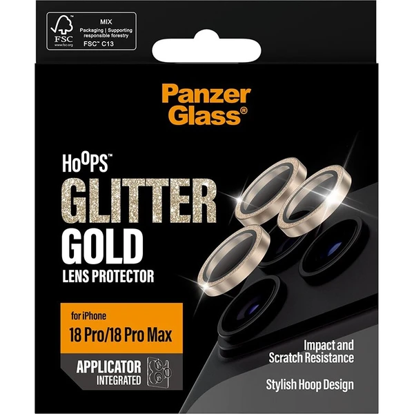 PanzerGlass Hoops ochranné kroužky Apple iPhone 18 Pro/Pro Max třpytivě zlaté - Ochranné fólie a sklo - Obrázok d_1b2f1b9dbb824619a61bf2fb70ade71a