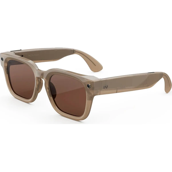 Meta Glasses Fury – Sandstone Frame, Dark Amber Lens, Standard & Adjustable Bridge - AR okuliare - Hlavný obrázok