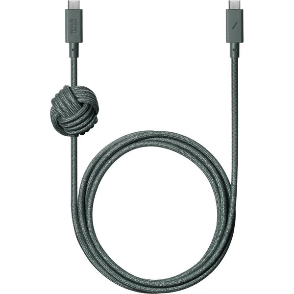 Native Union Anchor Cable USB-C/USB-C kábel, 240W, 3m zelený - Káble a redukcie - Hlavný obrázok
