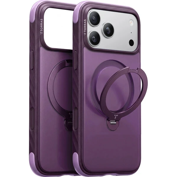 Torras Ostand Q3 Rugg MagSafe kryt iPhone 18 Pro Max fialový - Puzdra - Hlavný obrázok
