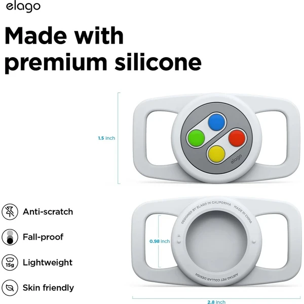 ELAGO W5 Pet Collar pouzdro pro Apple AirTag šedé - Puzdra - Obrázok d_1e8b5a802ce74a85b3738665d50c8a46