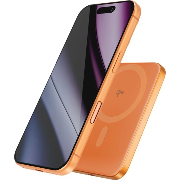 iWant by Epico UltraPack Qi2 Slim 5000mAh hliníková Mag+ bezdrôtová powerbanka oranžová - Powerbanky - Obrázok d_1f3f53cd6f824f8dbfe92ecfcc966d2b