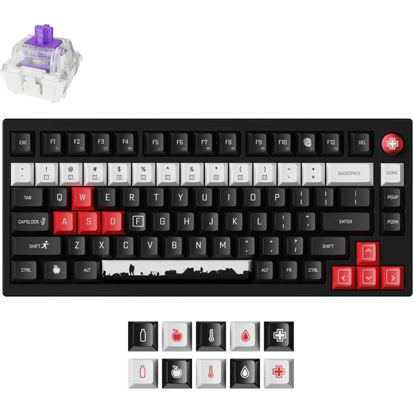 Keychron P1 DayZ Gateron 2.0 Nebula bezdrôtová herná klávesnica (US) - Klávesnice - Hlavný obrázok