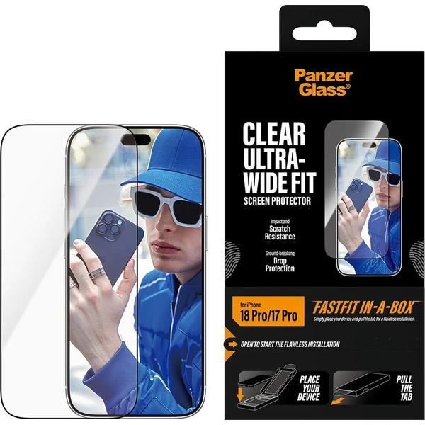 PanzerGlass Ultra-Wide Fit sklo Apple iPhone 18 Pro/17 Pro s bezprašným instalačním boxem - Ochranné fólie a sklo - Obrázok d_208fed0fc8dc4030800558cb4a9f4f8e