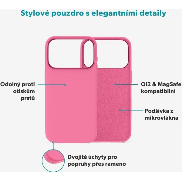 Epico Silicone Pro Mag+ MagSafe/Qi2 silikonový kryt iPhone 17 Pro Max/18 Pro Max růžový - Puzdra - Obrázok d_2148a5b77fd244e5bda47737f6b570ce
