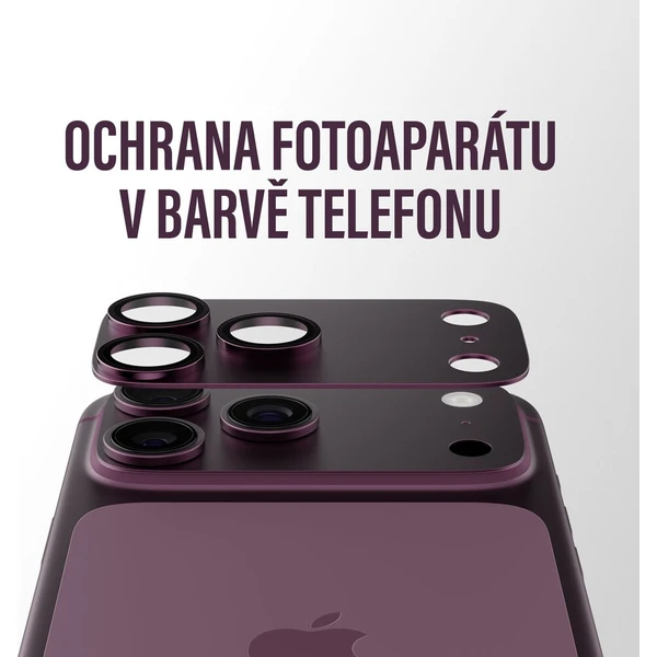PanzerGlass FENDER hliníková ochrana fotoaparátu iPhone 18 Pro Dark Cherry - Ochranné fólie a sklo - Obrázok d_225b0aaefb1842a1a7d98bedc90a0b3f