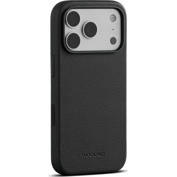 Woolnut MagSafe kožený kryt iPhone 18 Pro černý - Puzdra - Hlavný obrázok