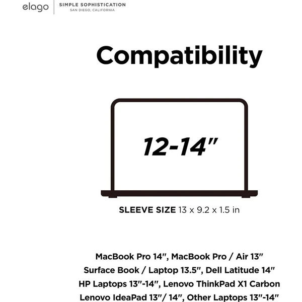 ELAGO PC Sleeve pouzdro pro MacBook 12"-14'' světle růžové - Puzdra - Obrázok d_2650f4bd7c5e41da91a7dea6a7262dc6