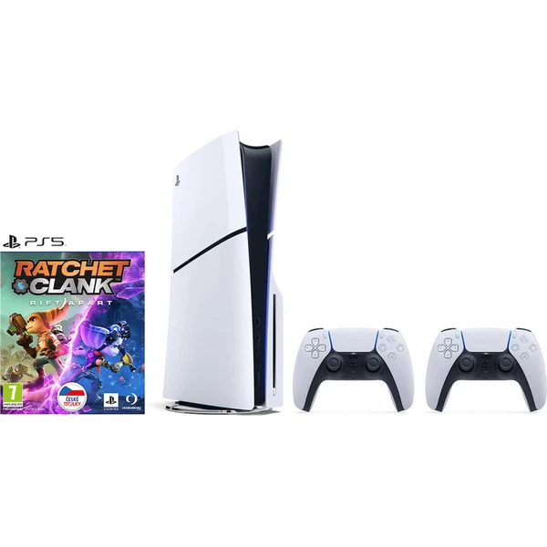 PlayStation 5 Slim 1TB + DualSense Wireless Controller biely + Ratchet & Clank: Rift Apart (PS5) - Konzoly - Hlavný obrázok