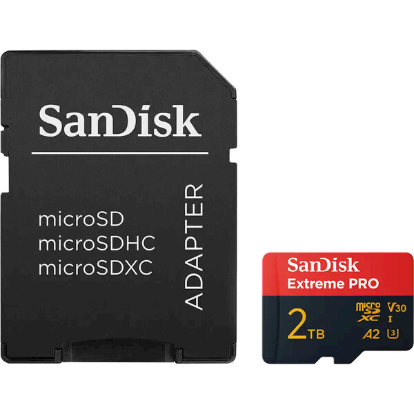 SanDisk Extreme PRO microSDXC 2TB + SD adaptér - Pamäťové karty - Obrázok d_2b65a5761b9b4e899ecea4e32f786599