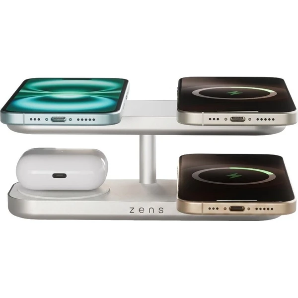ZENS Quattro Charger Pro 4 MagSafe/Qi2 nabíjacia stanica (4x 15W) biela - Nabíjačky - Obrázok d_2b6efe9544b24be592aad58793fb452d