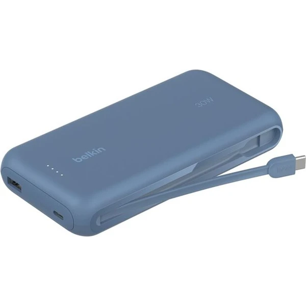 Belkin BOOST CHARGE™ USB-C PowerBanka s integrovaným USB-C káblom, 20000mAh, PD, 30W modrá - Powerbanky - Hlavný obrázok
