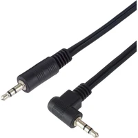 PremiumCord 3,5mm/3,5mm kábel so zahnutým konektorom 0,5m čierny - Káble a redukcie