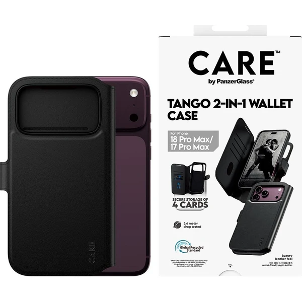 PanzerGlass CARE Tango 2v1 Wallet MagSafe pouzdro Apple iPhone 18 Pro Max/17 Pro Max černé - Puzdra - Obrázok d_2ce82df574504bf08026147fce0548c3