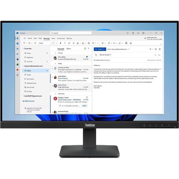 Lenovo ThinkVision S24-4e monitor 23,8" - Monitory - Hlavný obrázok