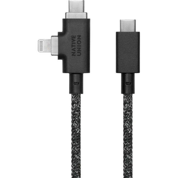 Native Union Belt Cable Duo Pro USB-C/USB-C/Lightning kábel 2,4 m, 240W cosmos - Káble a redukcie - Obrázok d_2e16441475b445f19fb06d8a5b87172e