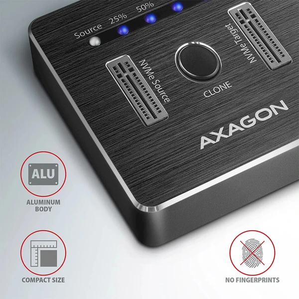 AXAGON Dokovacia stanica pre 2x M.2 NVMe - USB-C 3.2 Gen 2 - Externé boxy - Obrázok d_2e6c7a87a63a4c08a9e2640d41d277ab
