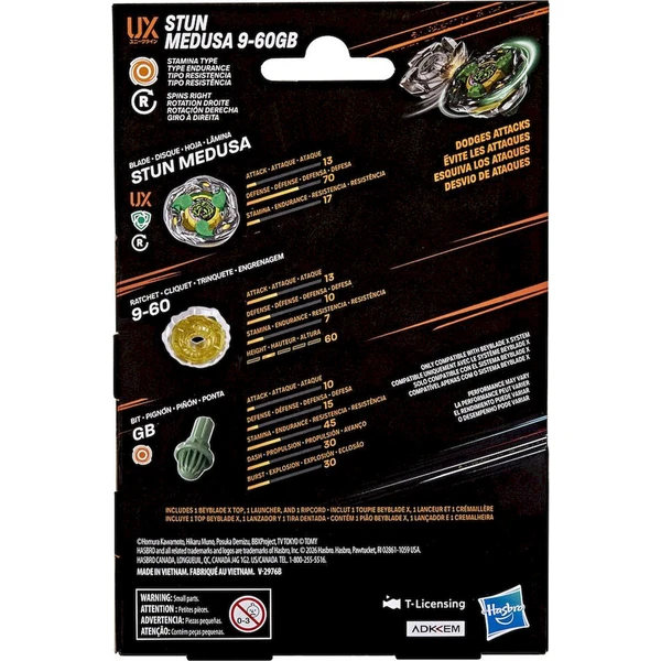 Beyblade X Stun Medusa 9-60GB UX štartovacia súprava Set - Hračky - Obrázok d_309d70e493bc4c3693a7e16cf72f1781