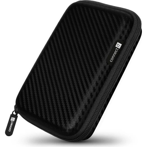 CONNECT IT HardShellProtect pevné škrupinové ochranné puzdro na 2,5" HDD karbón - Puzdra - Hlavný obrázok